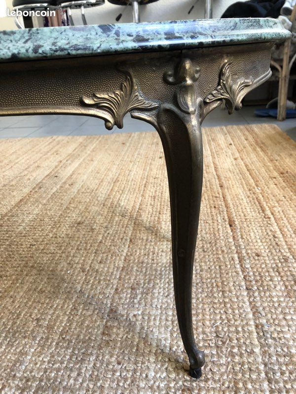 Table basse en marbre vert (image 4)