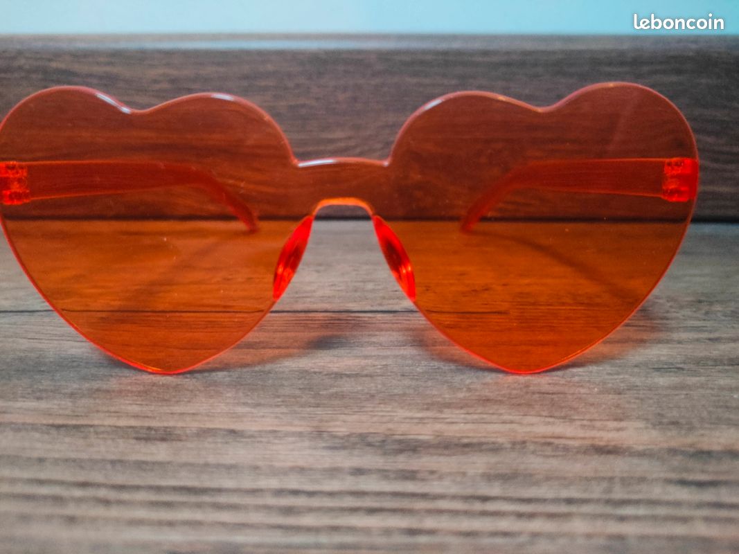 24 Paires Lunettes Soleil Coeur Transparentes Multicolores - Accessoire Fête Cadeau