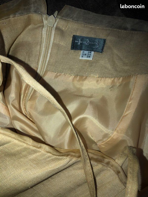 Robe et veste beige taille 36 (image 6)