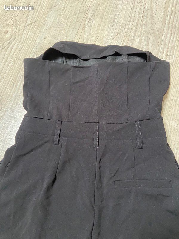 Combinaison pantalon bustier noire (image 6)