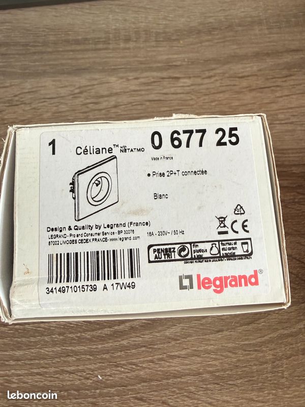 Legrand Céliane With Netatmo Prise Connectée 2P+T Blanc - 067725