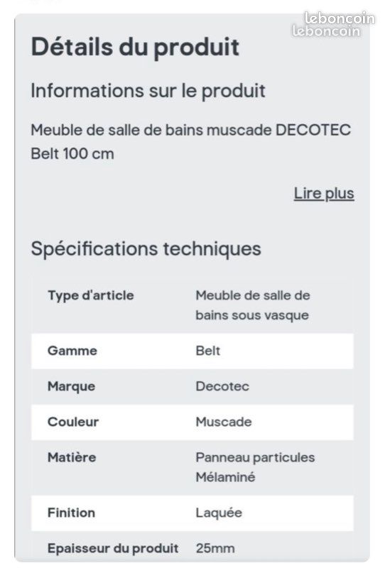 Meuble de salle de bain (image 2)