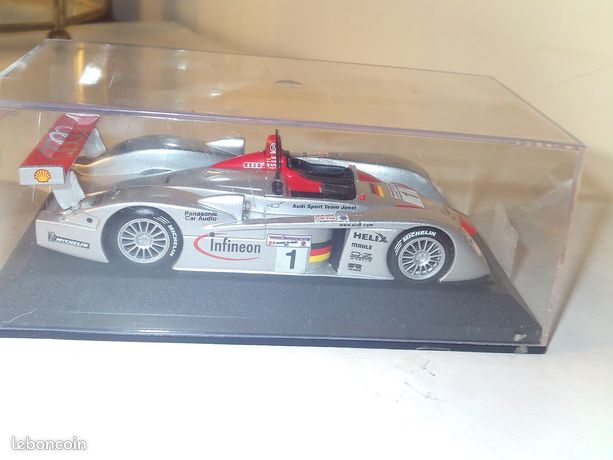 BBR Models 1/43 AUDI R8R Vainqueur Le Mans 2001 #9 - Argenté, état Nickel !