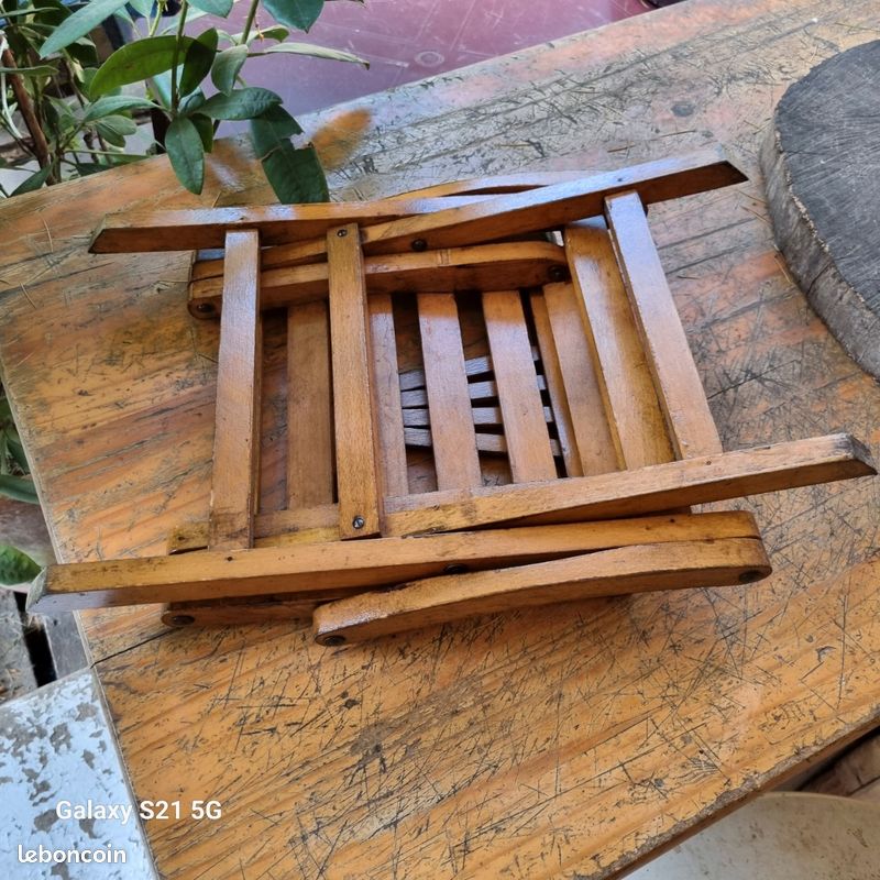 Lot De 2 Chaises Pliantes Enfant Vintage - Signées Fratelli Reguitti