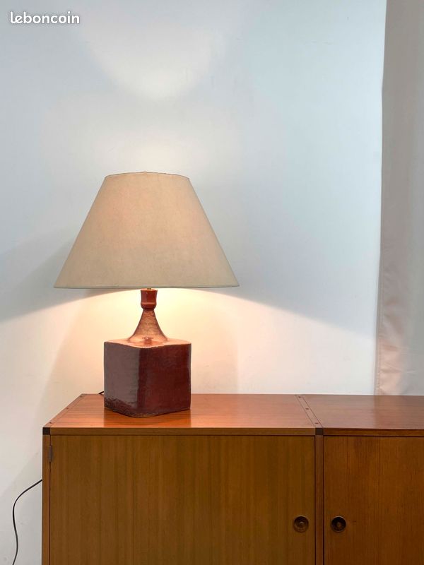 Grande lampe en céramique, signée et datée de 1979 (image 6)