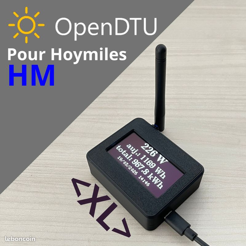 Passerelle DTU OpenDTU Pour Panneaux Solaires Hoymiles – Blanc, Affichage Production