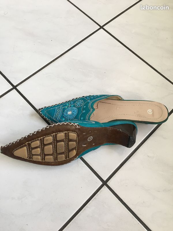 Mules femme ,taille 38 , bleue (image 2)