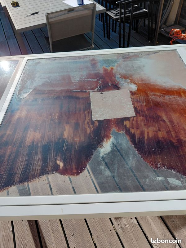 Table aluminium et verre (image 5)