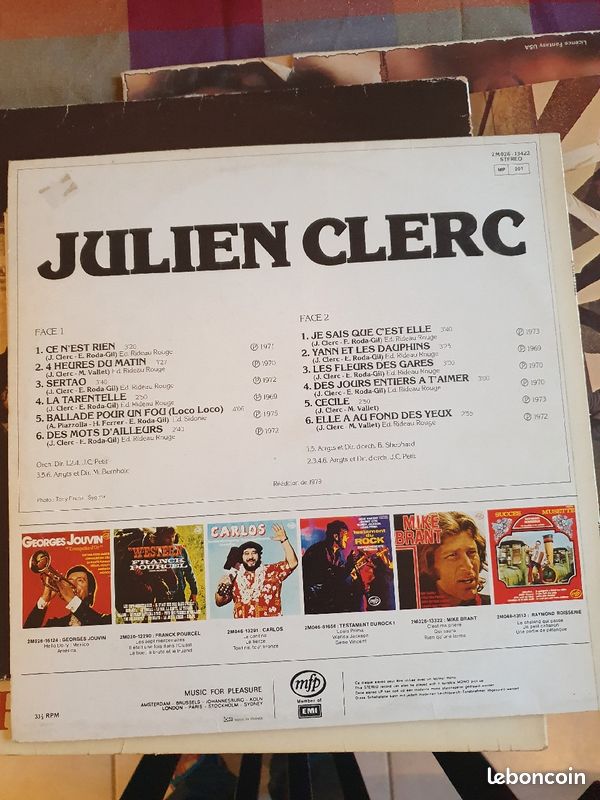 Vinyle Julien clerc (image 2)