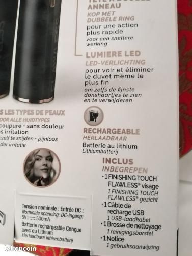 FLAWLESS élimine le duvet en douceur et en un instant 1 cable de rechargement inclus NEUF (image 8)