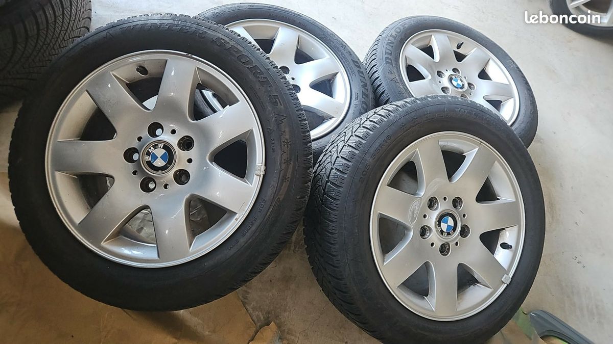 Jantes hiver bmw serie 1 + pneus 205 55 16 (image 1)