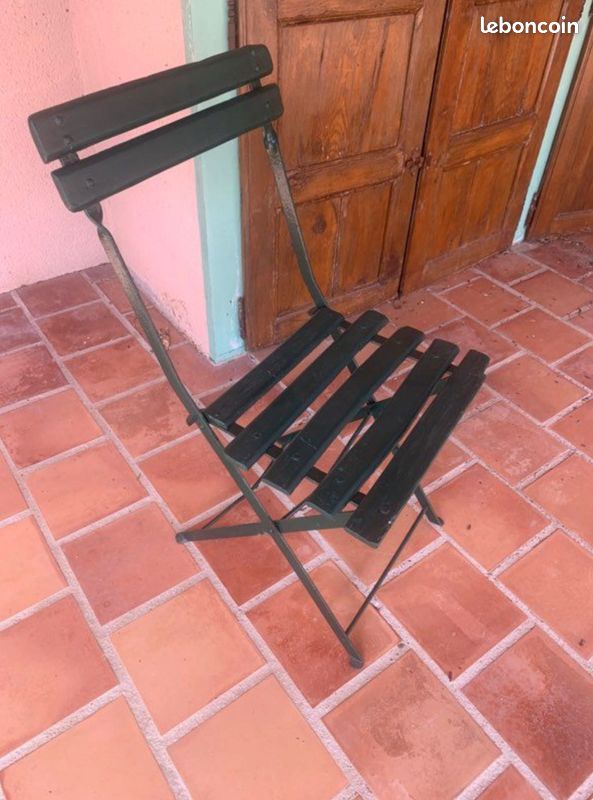 2 Chaises de jardin pliante ancienne (image 2)