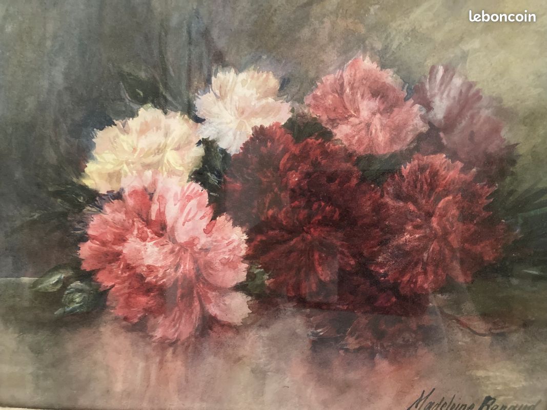 Aquarelle, fleurs de Madeleine Renaud (image 1)
