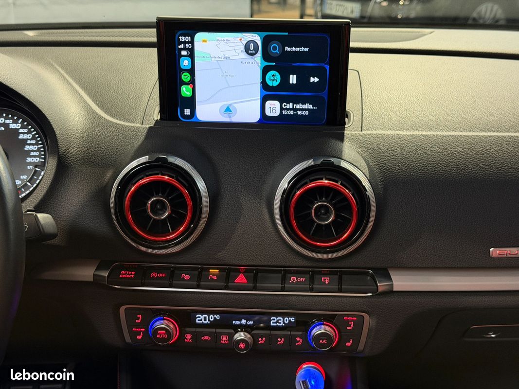AUDI S3 CABRIOLET 2.0 TFSI 300cv QUATTRO S-Tronic 6 / BO / GRIS NARDO / CARPLAY / ENTRETIEN COMPLET (image 19)