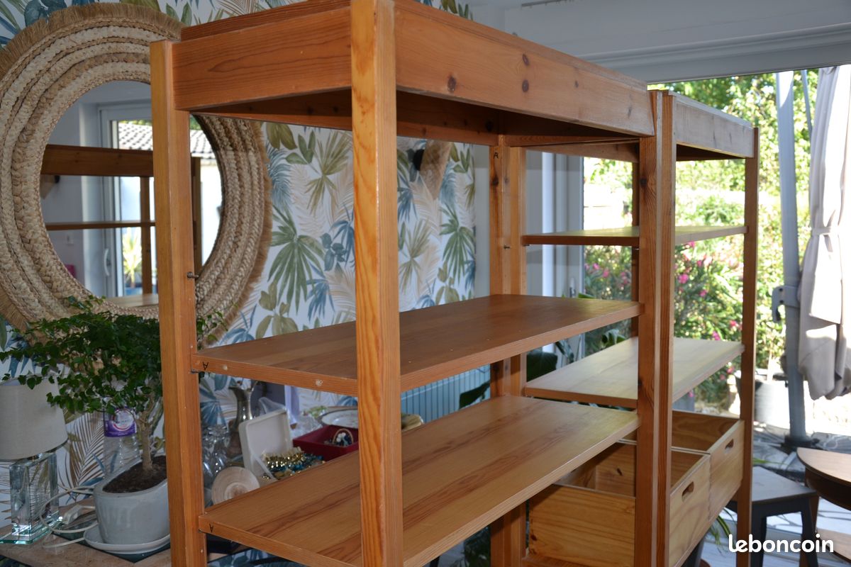1 bibliothèque pin massif (image 11)
