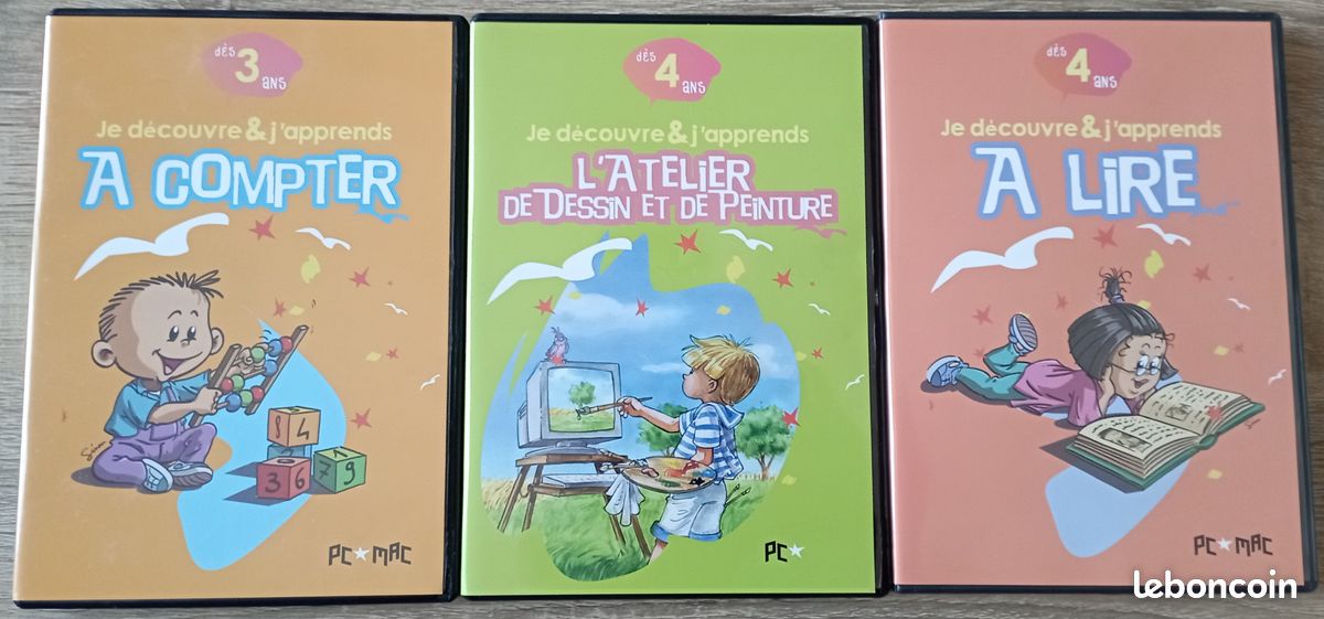 Coffret 3 Cd-rom Je découvre et j'apprends à compter, l'atelier de dessin et de peinture, à lire (image 3)