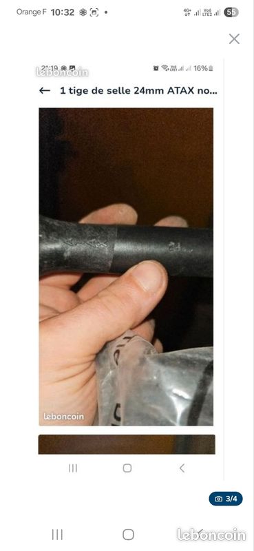 Tige De Selle Vintage 24mm Pour Cadre Français Peugeot, Alliage Aluminium, Années 80, Eroica