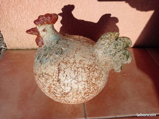 SUJETS EN CERAMIQUE CRAQUELEE POULE ET SES... - Lot 334 - Paris Oise