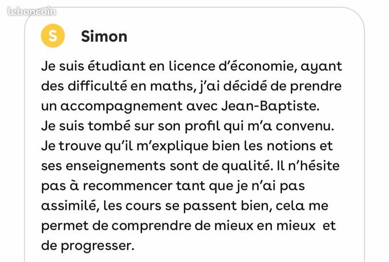 Superprof Maths école commerce,fac,lycée en ligne 10 ans XP (image 3)
