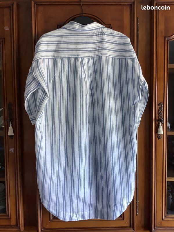 Robe tunique rayée en lin Monoprix taille 1 (image 4)