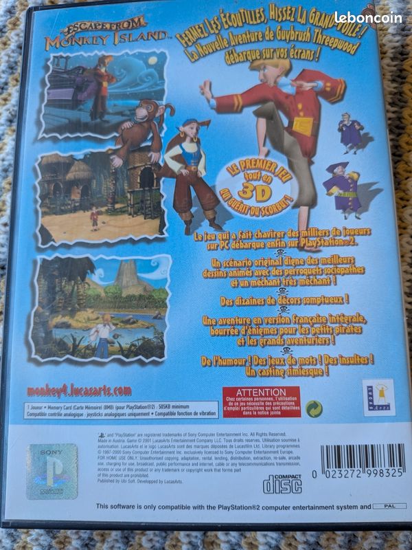Escape from monkey Island PS2 fr complet (image 2)