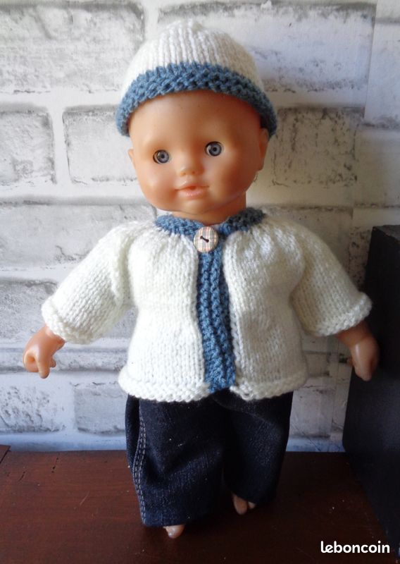 Vêtements pour poupon corolle 30 cm NEUF pull pantalon jean gilet