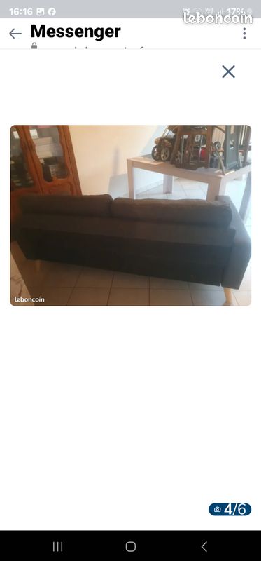 Bois . Petit frigo canapé. Table basse (image 2)