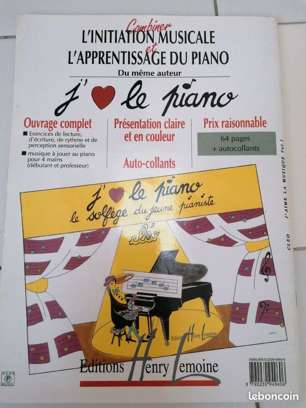 J'aime la musique 1er volume Henri Lemoine (image 2)