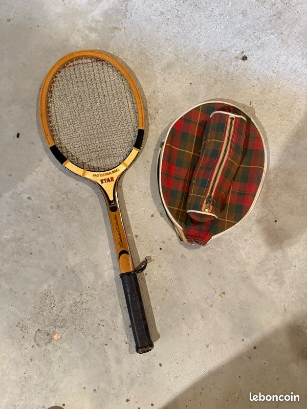 Raquette De Tennis Ancienne JAGUAR VITESSE PROFESSIONNAL - Manche LM4 Avec Housse - Occasion