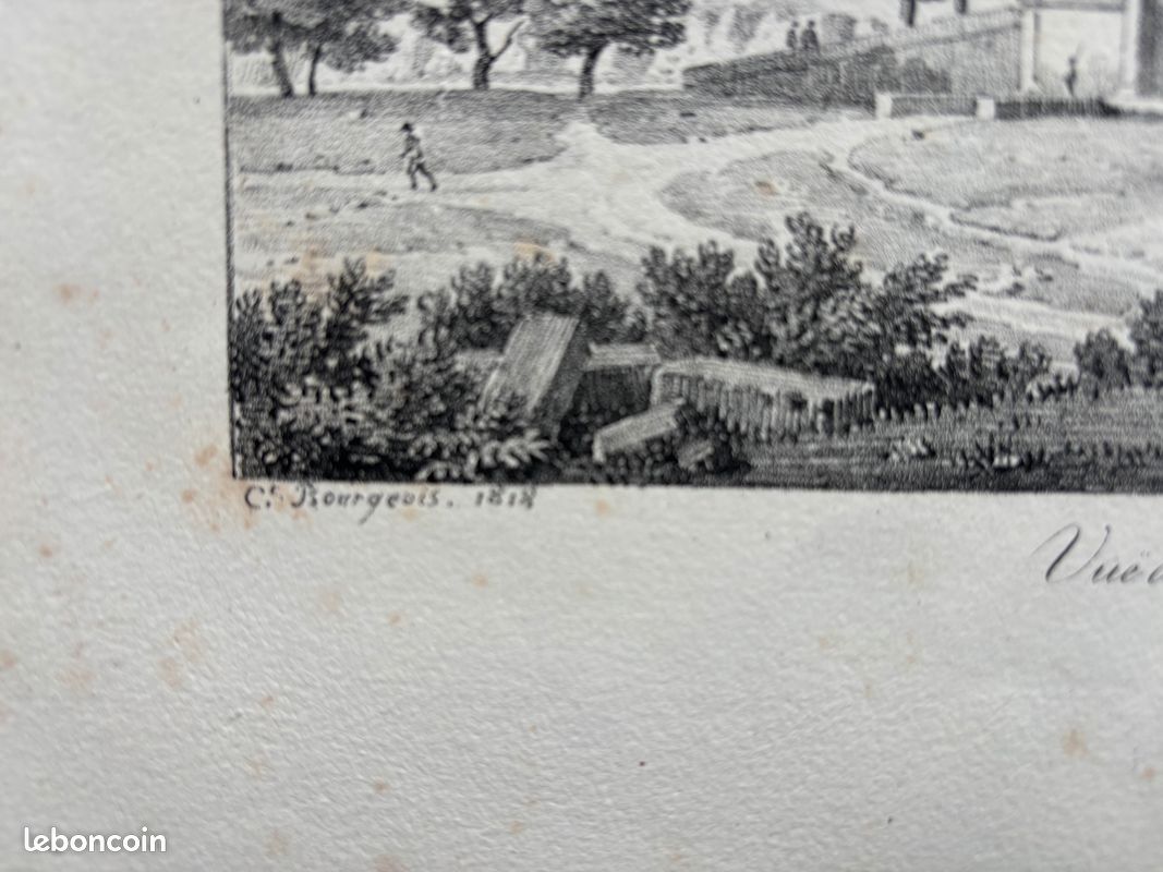 Gravure Avignon Palais des Papes 1818 (image 3)