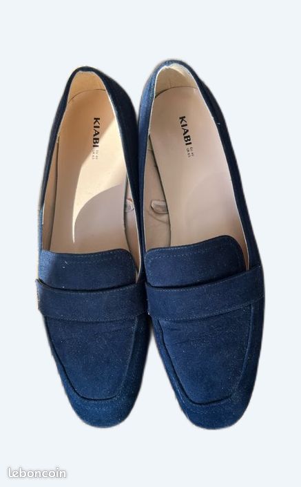 Mocassins bleus femme kiabi élégants taille 40 très bon état