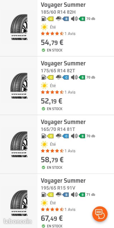 2 pneus 185/70R14 quasi neufs (image 3)