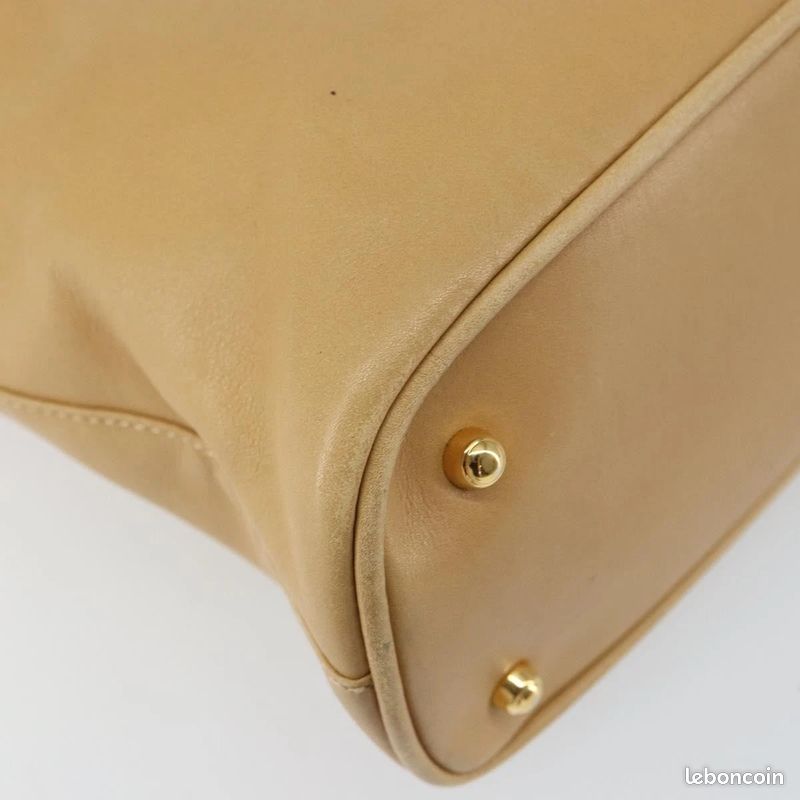 Sac à main GUCCI Bamboo en cuir 2-Way Beige Or 000-3780-0290 FM28 (image 14)