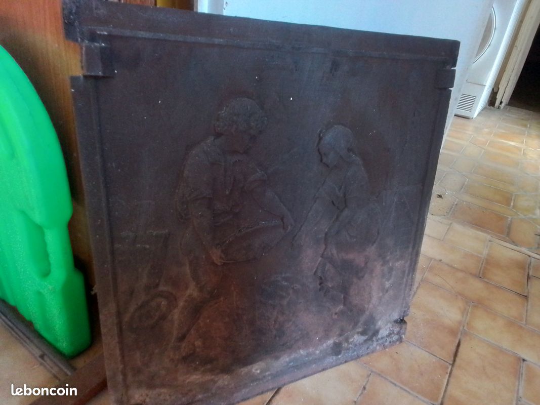 Plaque de cheminée en fonte.Pour cheminée insert ou barbecue (image 2)