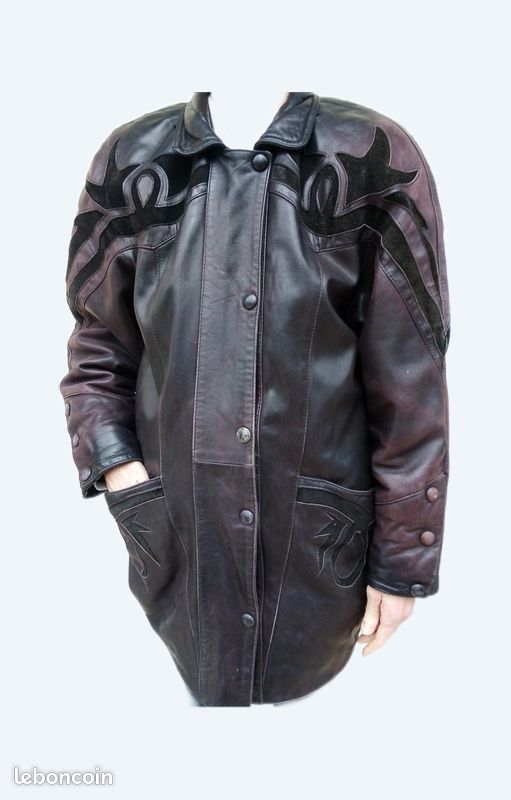 Veste 3/4 cuir et peau Giorgio (image 1)