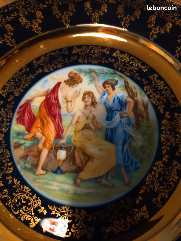 Assiette ancienne en porcelaine de Bohème (image 3)