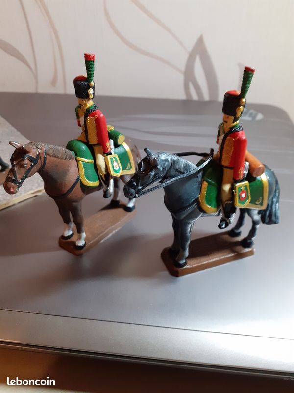 Lot De 5 Soldats En Plomb Prince August - Premier Empire Français - Échelle 1:32