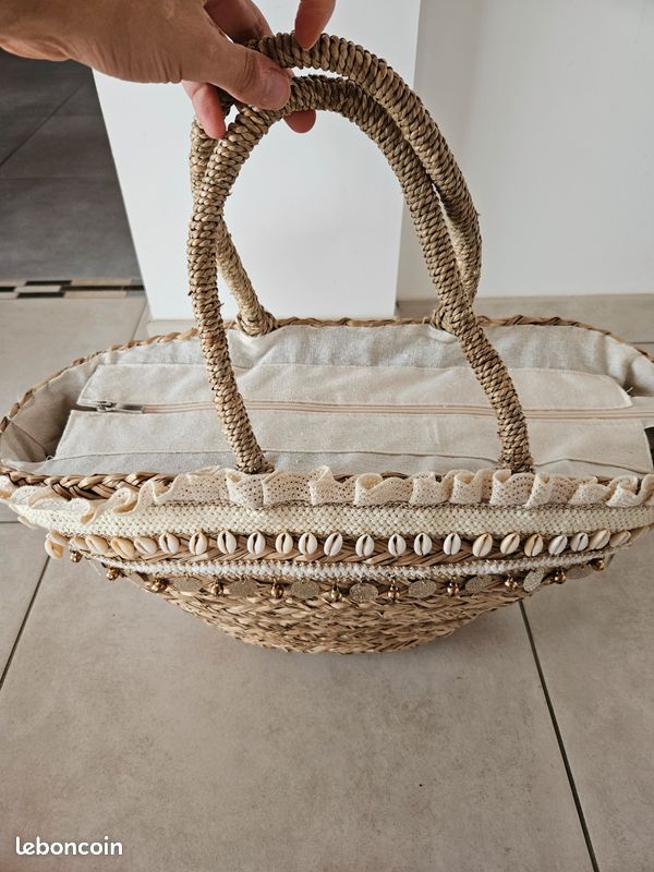 Panier Cabas Paille Pas Cher Cabas Panier Osier Sac A Main Tote