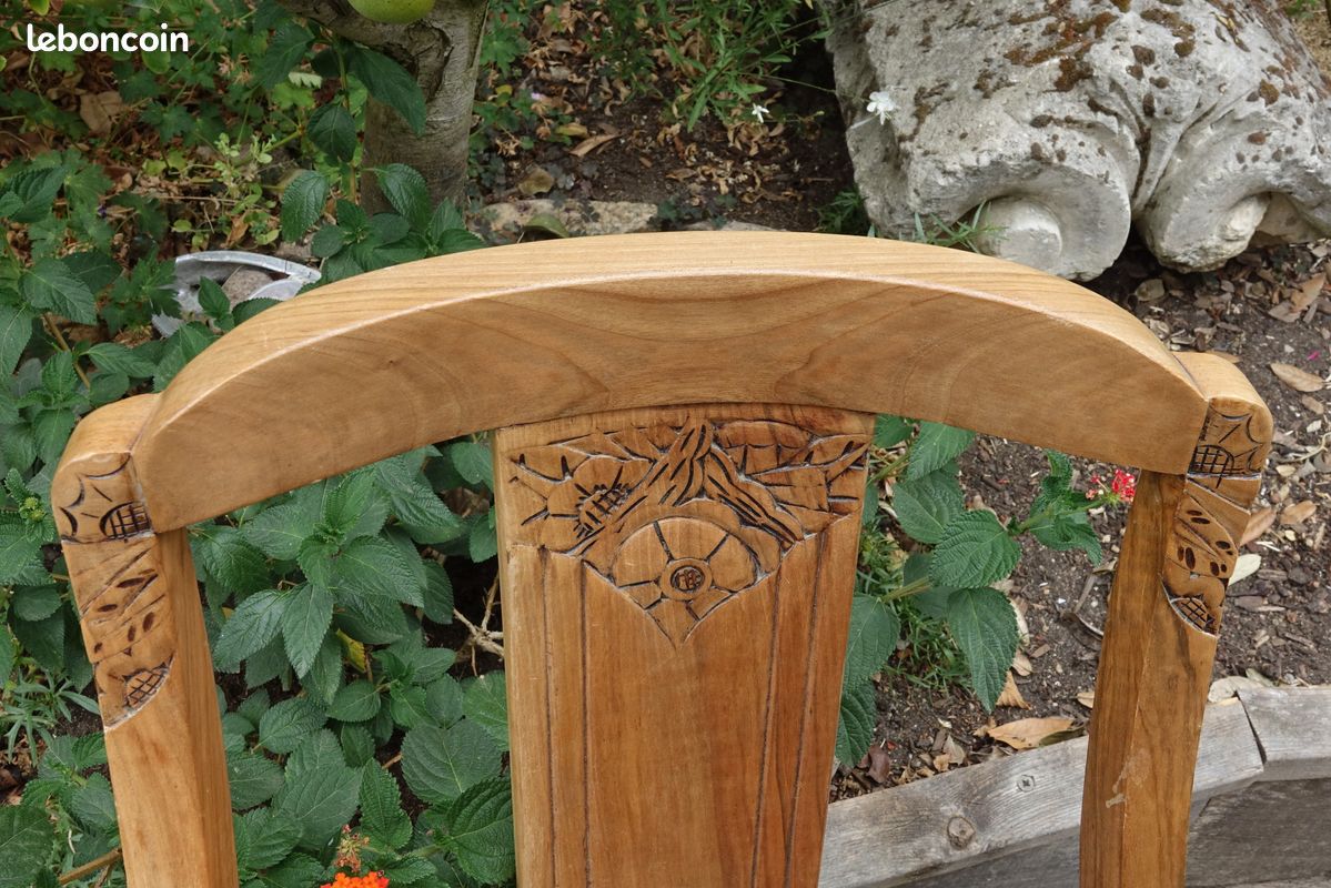 Chaises Art Déco en Noyer (image 4)