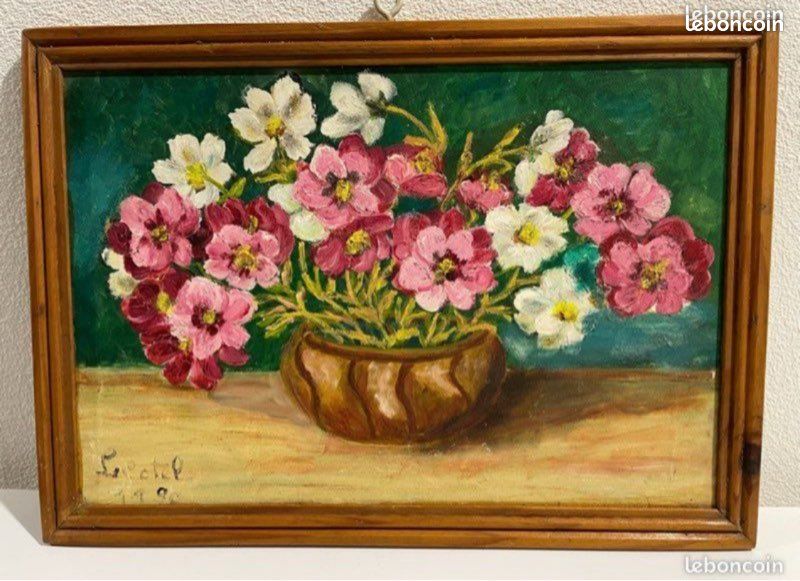 Tableau signé « Bouquet de fleurs » (image 4)