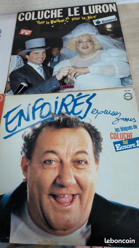 4 vinyles Coluche (image 1)
