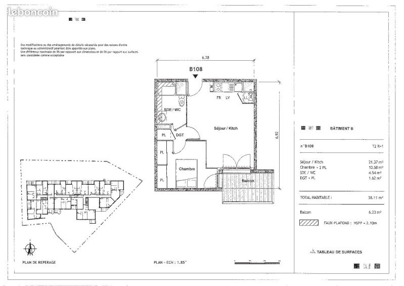 Appartement a louer colomiers - 2 pièce(s) - 38 m2 - Surfyn