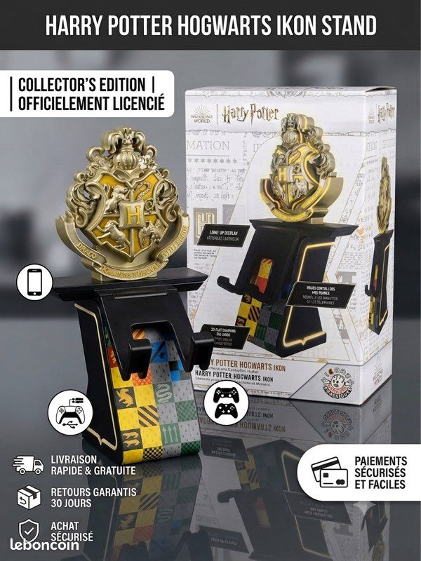 Support Manette / Téléphone Lumineux Harry Potter Hogwarts Ikon – Cable Guys (Avec Boîte) (image 1)