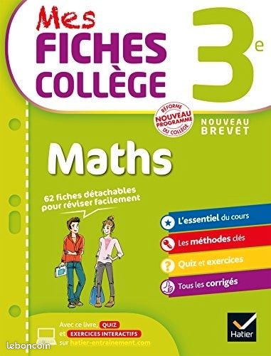 Mes fiches collège maths 3ème (image 1)