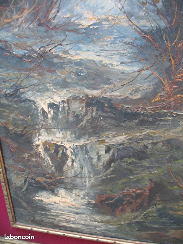 Très GRAND TABLEAU Huile sur Toile Cadre G. DORE 114 X 79 cm HT uuu (image 5)