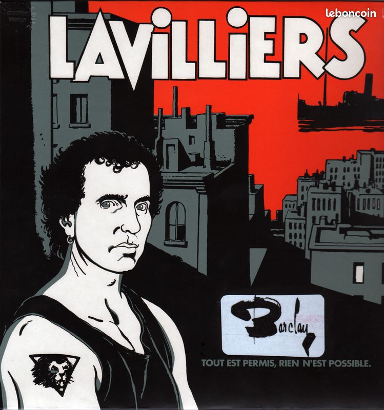 Bernard Lavilliers – Tout est permis, rien n’est possible - Vinyle Barclay 821 829-1 – BA-260, 1984 - Le bal – La fleur du mal – Des milliers de baisers perdus – Chinatown Paris 13° - Carmencita...etc (image 1)