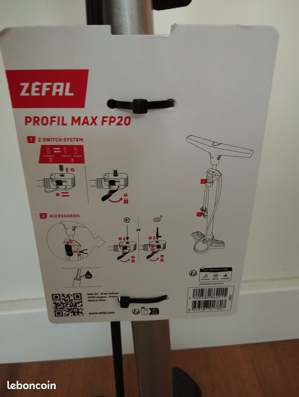 ZEFAL - Pompe à vélo ZEFAL Profil max FP30 - Rouge