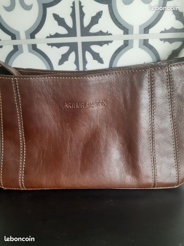 Sac à main Arthur&Aston cuir marron (image 3)