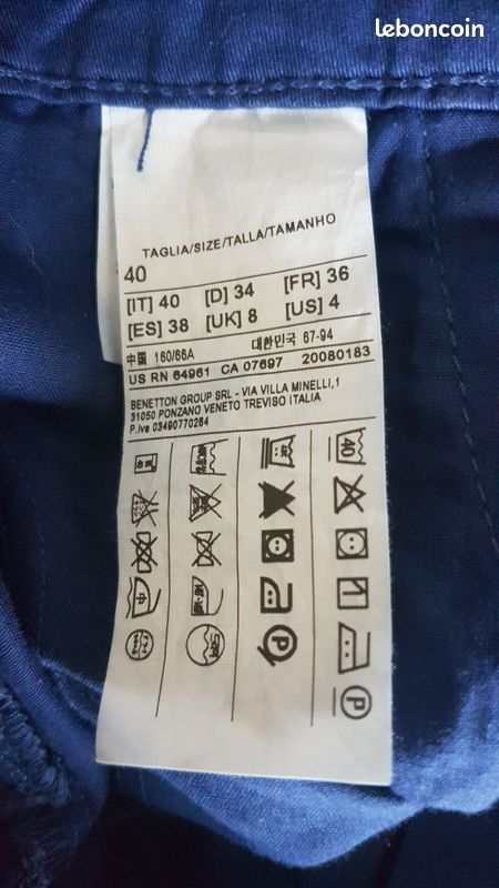Pantalon bleu marine (image 3)