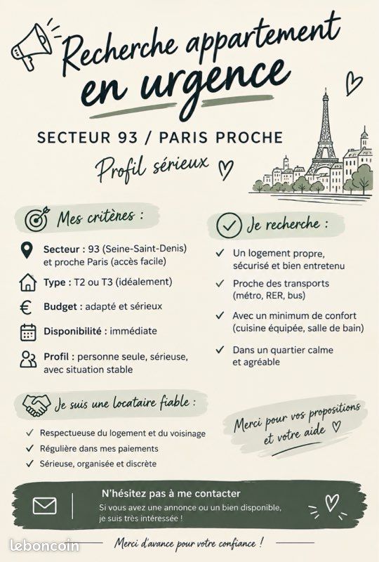 Appartement 1 pièce 20 m² · à Bondy · 20 m² · 650 €/mois